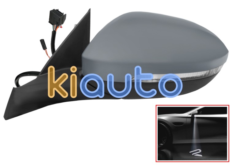 Espejo retrovisor volkswagen t-roc 2022-> electrico / termico / piloto intermitente / luz cortesia r-line / abatible electricamente / memoria / side assist / imprimado / izquierdo OE 2GA857507CQ9B9 / 2GA857521G / 2GA949145