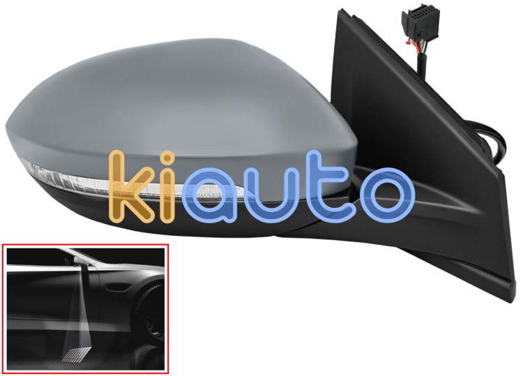 Espejo retrovisor volkswagen taigo 2021-> electrico / termico / piloto intermitente / luz cortesia / abatible electricamente / memoria / imprimado / derecho OE 2G7857522 / 2G7857508G9B9 / 2G7857538GRU