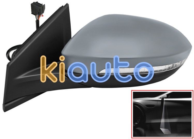 Espejo retrovisor volkswagen taigo 2021-> electrico / termico / piloto intermitente / luz cortesia / abatible electricamente / side assist / imprimado / izquierdo OE 2G7857521 / 2G7857507H9B9 / 2G7949145