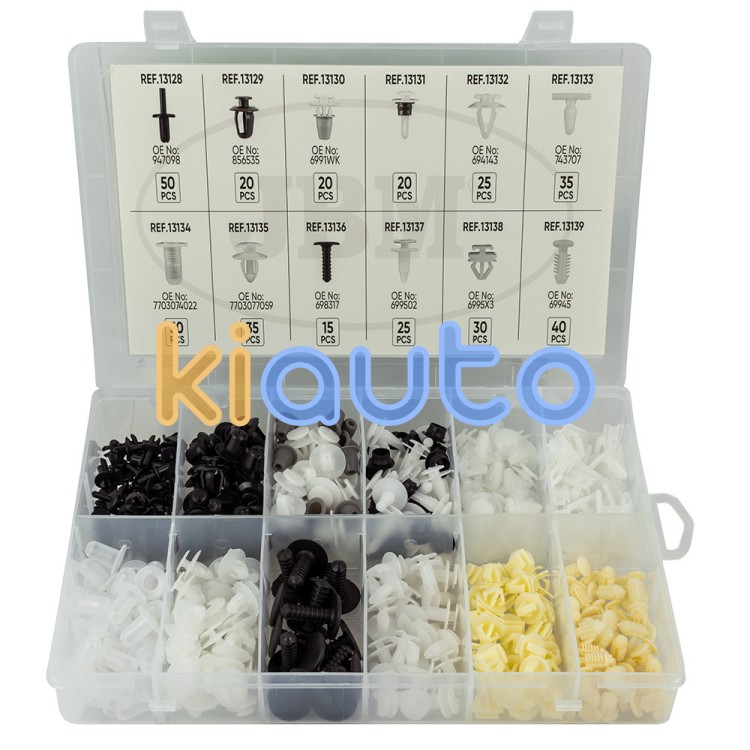 Estuche de clips plasticos citroen / peugeot 345 clips