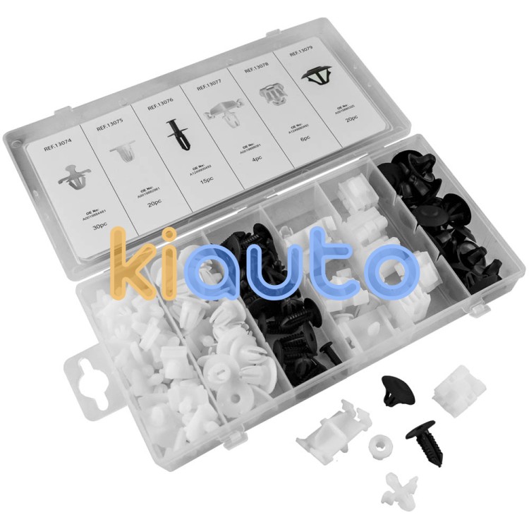 Estuche de clips plasticos mercedes-benz 95 clips