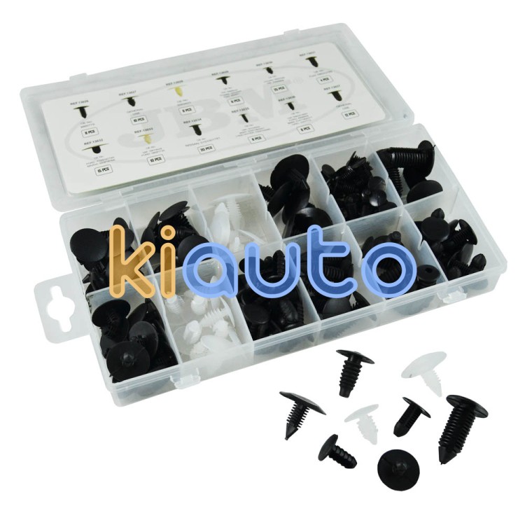 Estuche de clips plasticos universal 128 clips