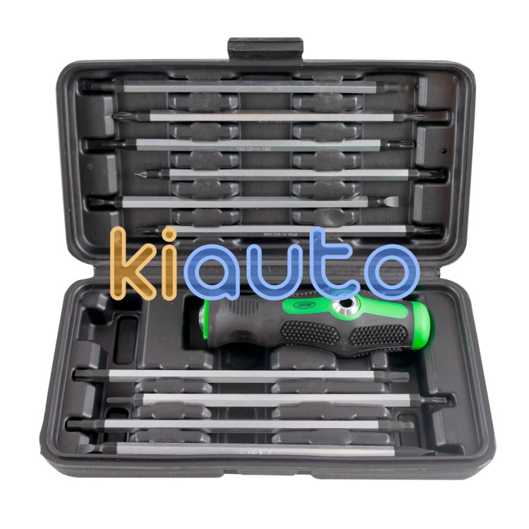 Estuche de destornilladores con mango intercambiable