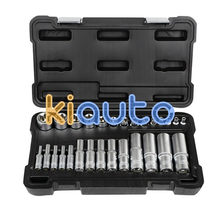 Estuche de vasos torx cortos y largos 28 piezas