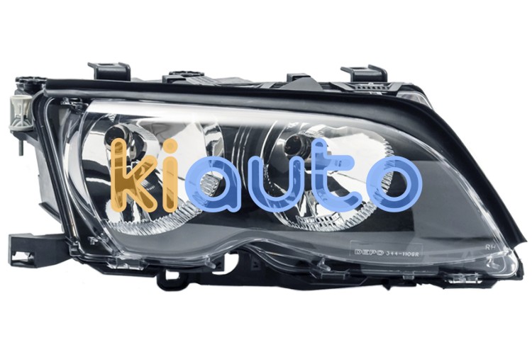 Faro delantero bmw serie 3 (e46) 2001-2005 base negra / derecho OE 63126910956 / 63127165770 / 6910956