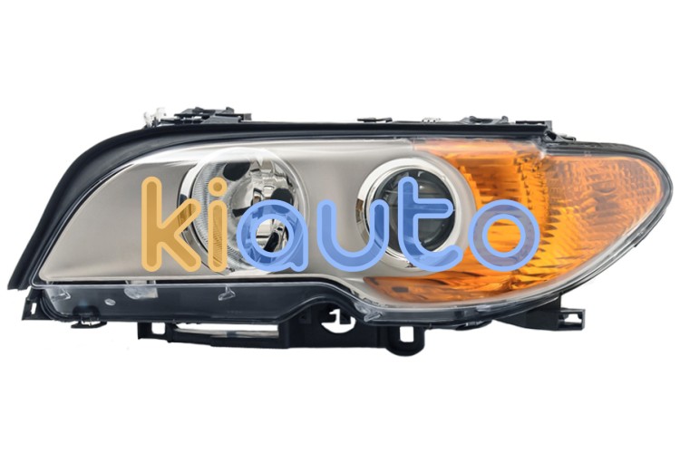 Faro delantero bmw serie 3 (e46) 2003-2005 coupe / piloto ambar / base cromada / izquierdo OE 63126920617 / 6920617