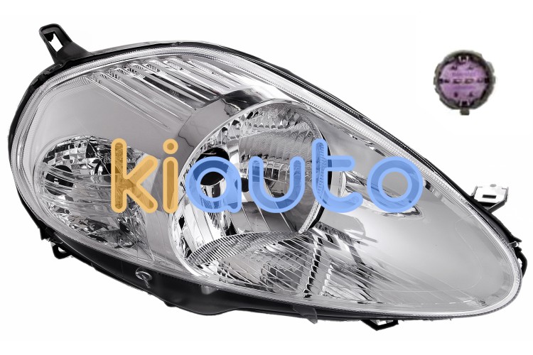 Faro delantero fiat grande punto 2008-2012 8 pins / base cromada / derecho OE 51840989