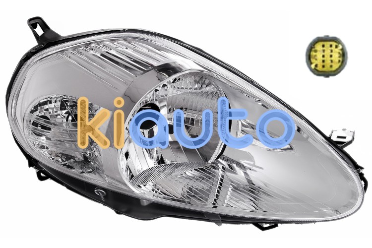 Faro delantero fiat punto 2005-2008 14 pins / base cromada / derecho OE 51701594