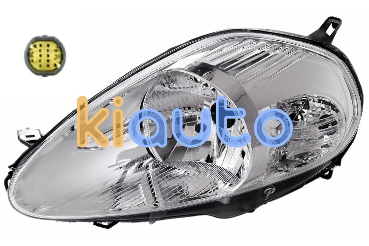 Faro delantero fiat punto 2005-2008 14 pins / base cromada / izquierdo OE 51701593