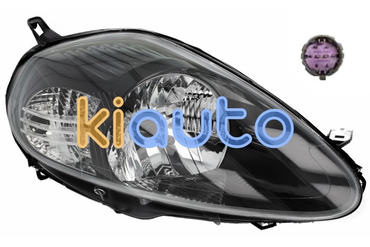 Faro delantero fiat punto 2008-2012 8 pins / base negra / derecho OE 51840990