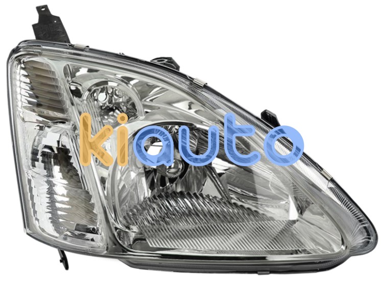 Faro delantero honda civic 2001-2002 3/5 puertas / base cromada clara / derecho OE 33101S6AG01 / 33101-S6A-G01 / 33101SA6G01