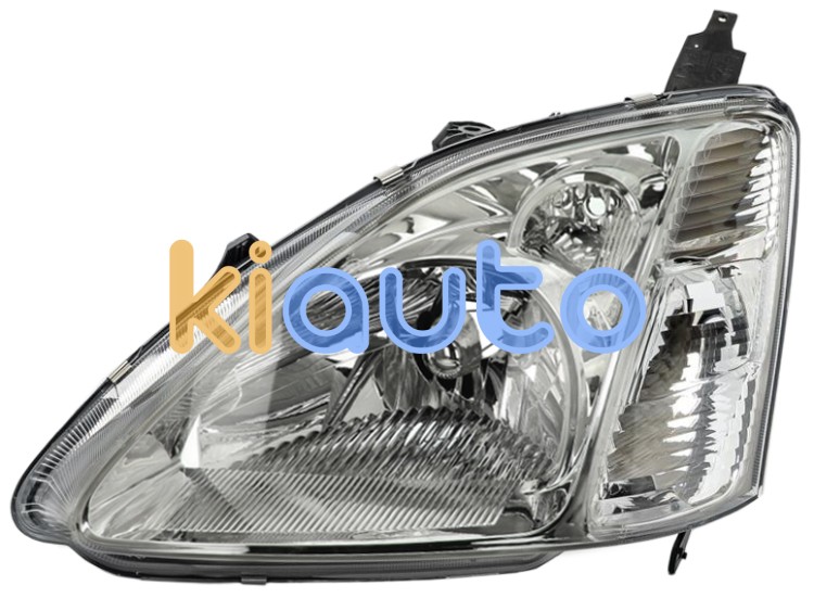 Faro delantero honda civic 2001-2002 3/5 puertas / base cromada clara / izquierdo OE 33151S6AG01 / 33151-S6A-G01 / 33151SA6G01