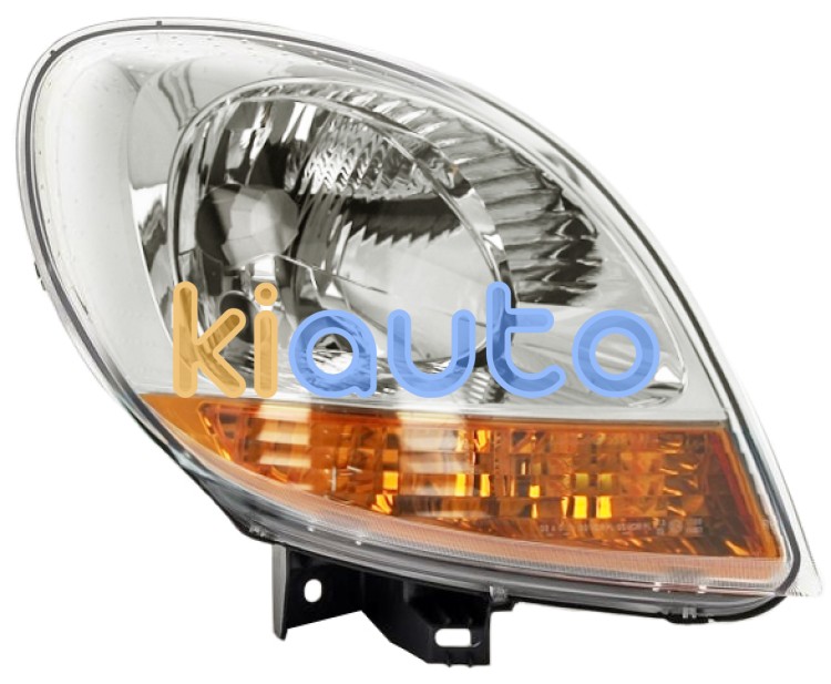 Faro delantero nissan kubistar 2003-2008 base cromada / piloto ambar / derecho OE 260101934R