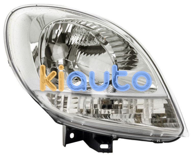 Faro delantero nissan kubistar 2003-2008 base cromada / piloto blanco / derecho OE 260107401R