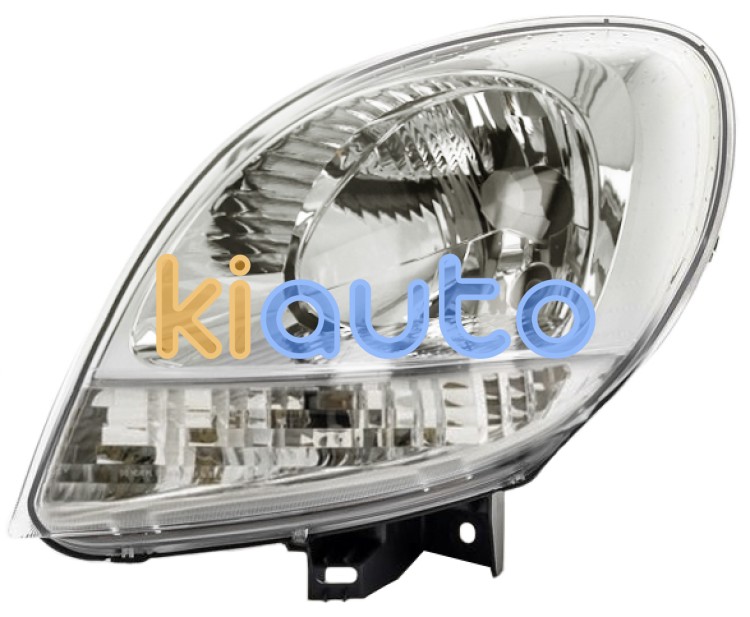 Faro delantero nissan kubistar 2003-2008 base cromada / piloto blanco / izquierdo OE 260603883R