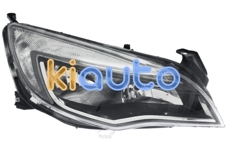Faro delantero opel astra j 2013-2015 base negra / borde cromado / derecho OE 1216944 / 1216729 / 39005846