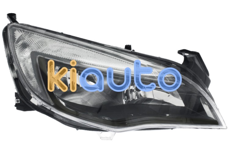 Faro delantero opel astra j 2013-2015 base negra / borde negro / derecho OE 1216725 / 1216940 / 13371596