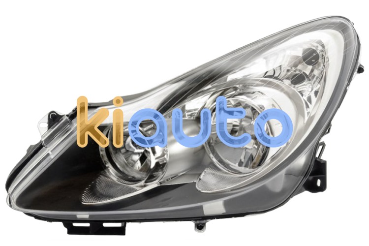 Faro delantero opel corsa d 2006-2011 base negra / izquierdo OE 1216194 / 93189361