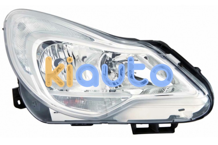 Faro delantero opel corsa d 2011-2015 base cromada / derecho OE 1226124 / 1216696 / 1216791