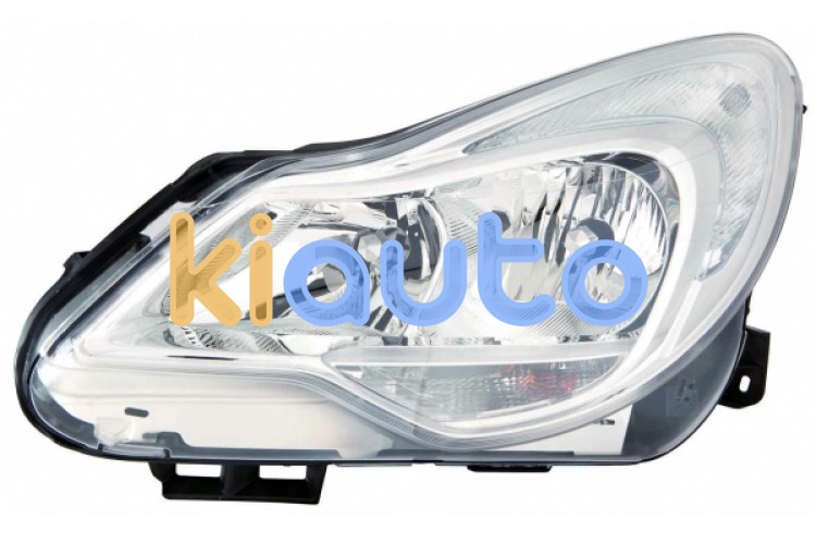 Faro delantero opel corsa d 2011-2015 base cromada / izquierdo OE 1226125 / 1216695 / 1216789