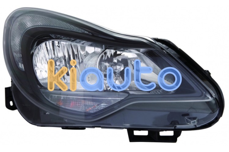 Faro delantero opel corsa d 2011-2015 base negra / derecho OE 1216645 / 1216656 / 1216786