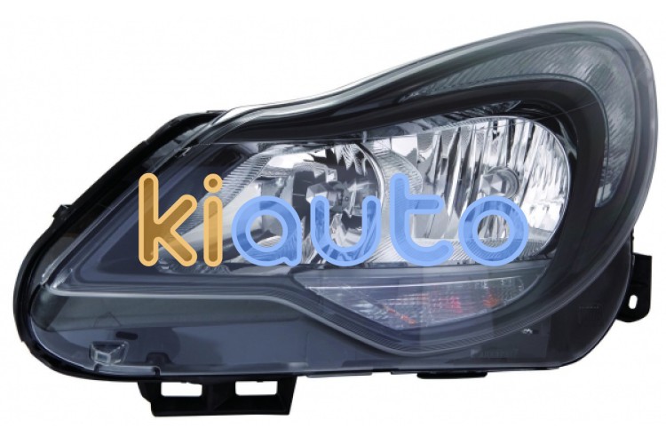 Faro delantero opel corsa d 2011-2015 base negra / izquierdo OE 1216646 / 1216673 / 1216787