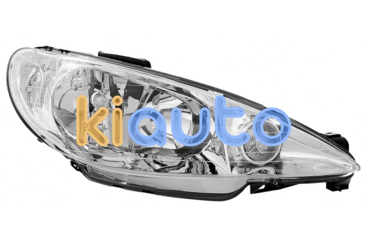 Faro delantero peugeot 206 1998-2008 optica doble / lampara h1+h7 / derecho OE 6206A0