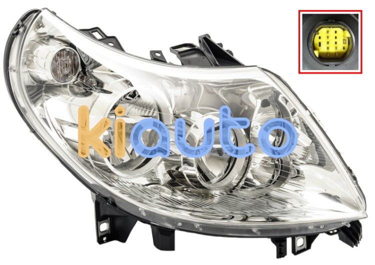 Faro delantero peugeot boxer 2006-2010 lampara h7+h1/ derecho OE 1340663080