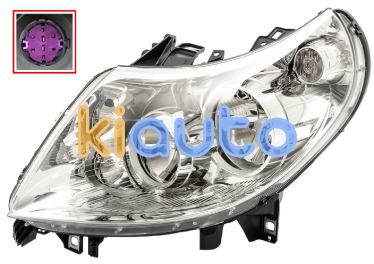 Faro delantero peugeot boxer 2010-2014 lampara h7+h1 / izquierdo OE 1366102080 / 1369497080
