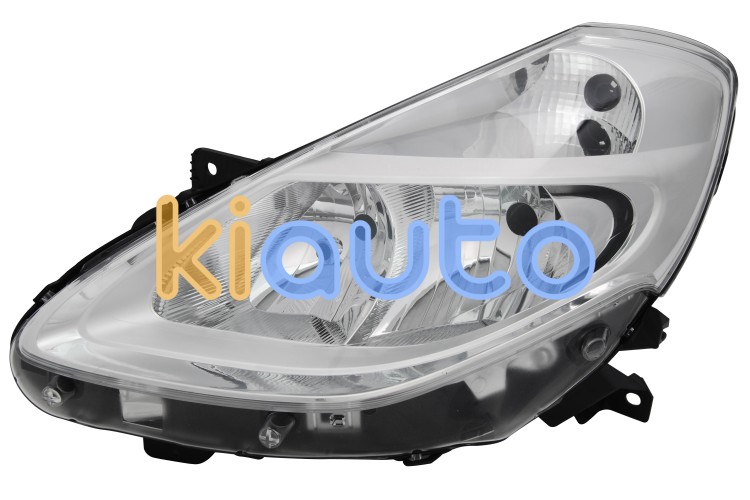 Faro delantero renault clio 2009-2013 base cromada / lamparas h7+h7 / izquierdo OE 7701072004 / 260608589R