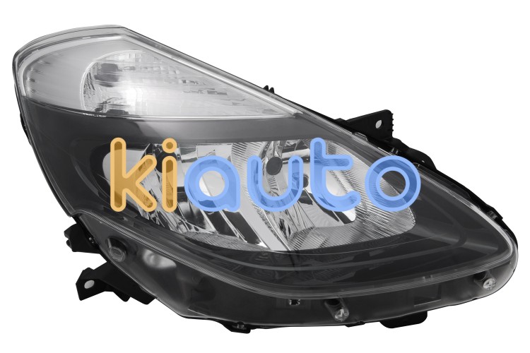 Faro delantero renault clio 2009-2013 base oscura / lamparas h7+h7 / derecho OE 7701072013 / 260103856R
