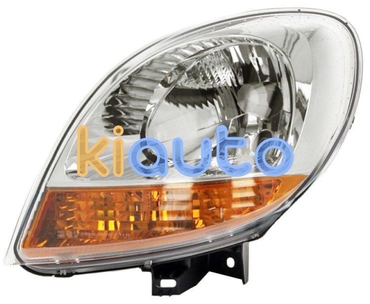 Faro delantero renault kangoo 2003-2007 base cromada / piloto ambar / izquierdo OE 7701069084
