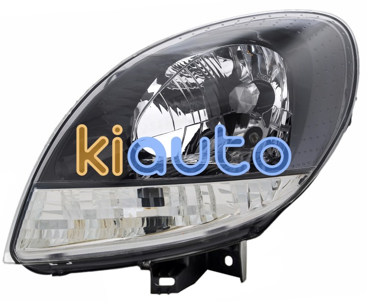 Faro delantero renault kangoo 2003-2007 base negra / piloto blanco / izquierdo OE 260602103R