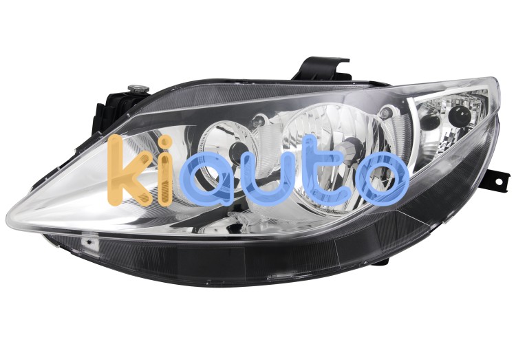Faro delantero seat ibiza 2008-2012 optica doble / base cromada / izquierdo OE 6J1941029A / 6J1941005A / 6J1941005B