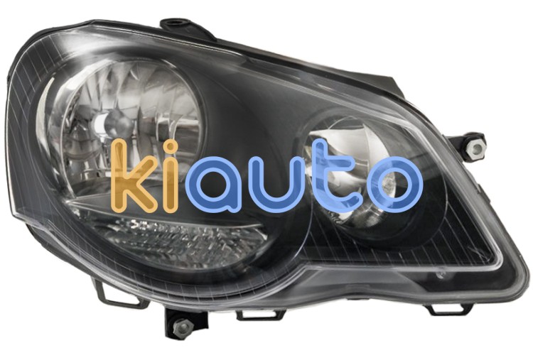 Faro delantero volkswagen polo 2005-2009 base negra / sport / derecho OE 6Q1941008AP / 6Q1941008AL / 6Q1941008BE