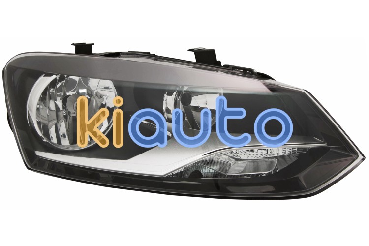 Faro delantero volkswagen polo 2009-2014 optica doble / modelo comfortline / highline / derecho OE 6R1941008E / 6R1941008F