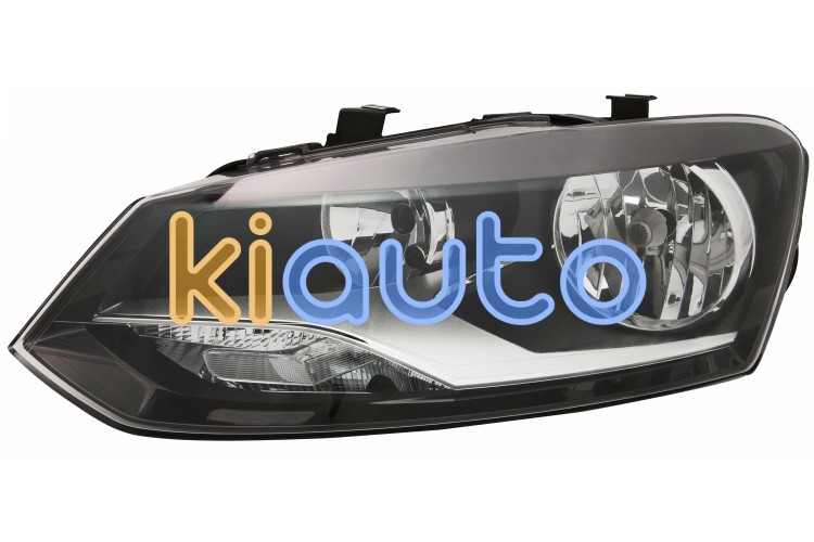 Faro delantero volkswagen polo 2009-2014 optica doble / modelo comfortline / highline / izquierdo OE 6R1941007E / 6R1941007F