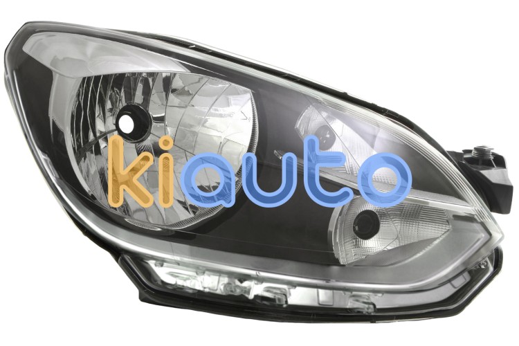Faro delantero volkswagen up 2012-2016 base negra / con borde cromado / derecho OE 1S1941016J / 1S1941016L / 1S1941016N