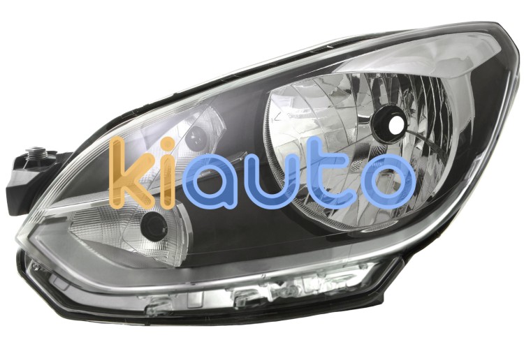 Faro delantero volkswagen up 2012-2016 base negra / con borde cromado / izquierdo OE 1S1941015J / 1S1941015L / 1S1941015N