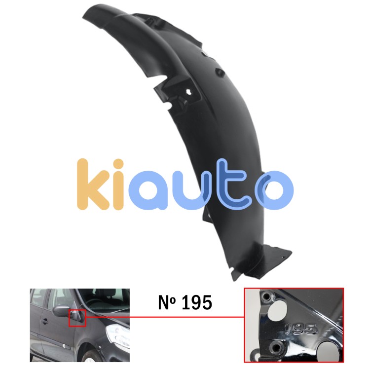 Guardabarros renault clio 2005-2009 modelo 195 / parte delantera / delantero derecho OE 8200334163