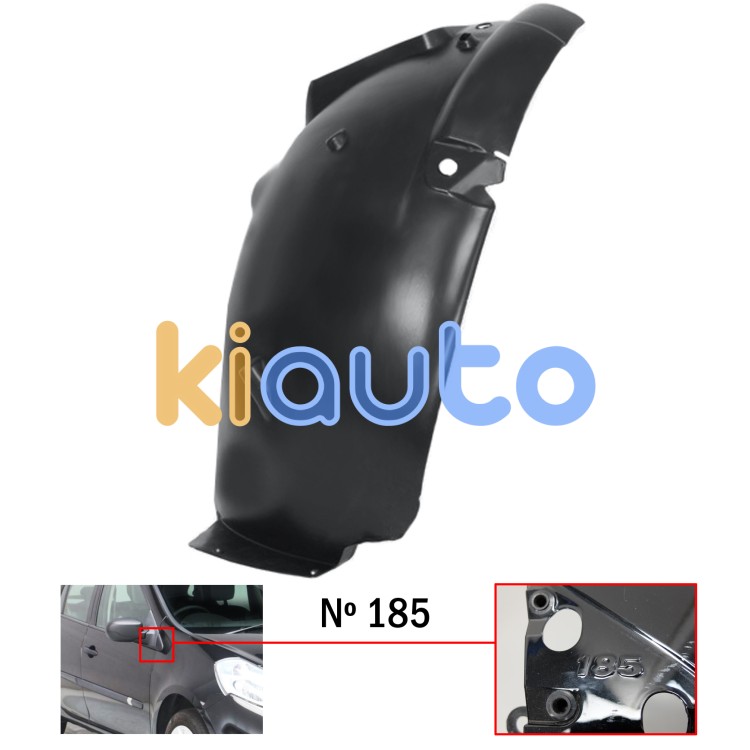 Guardabarros renault clio 2009-2013 modelo 185 / parte delantera / delantero izquierdo OE 8200289935