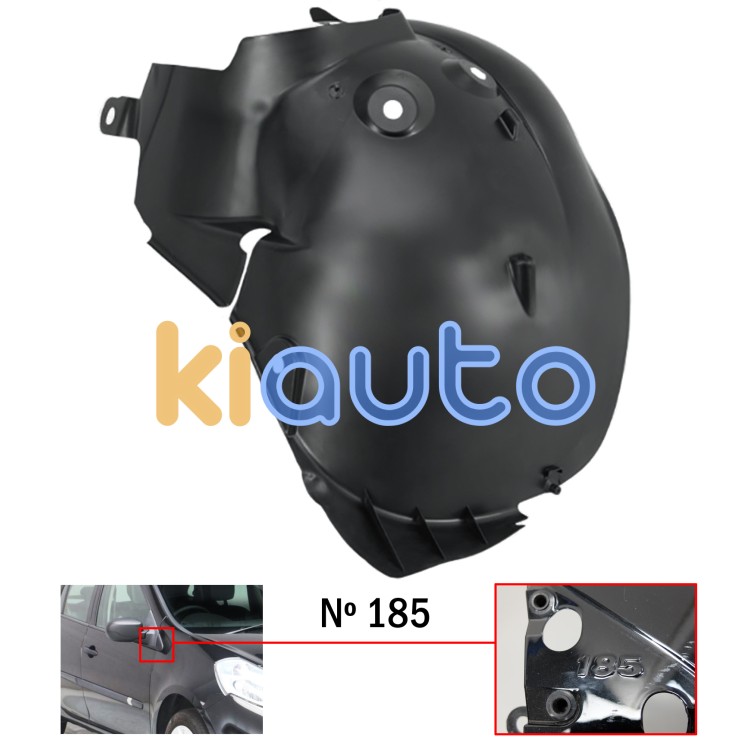 Guardabarros renault clio 2009-2013 modelo 185 / parte trasera / delantero derecho OE 8200289946