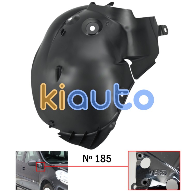 Guardabarros renault clio 2009-2013 modelo 185 / parte trasera / delantero izquierdo OE 8200289945