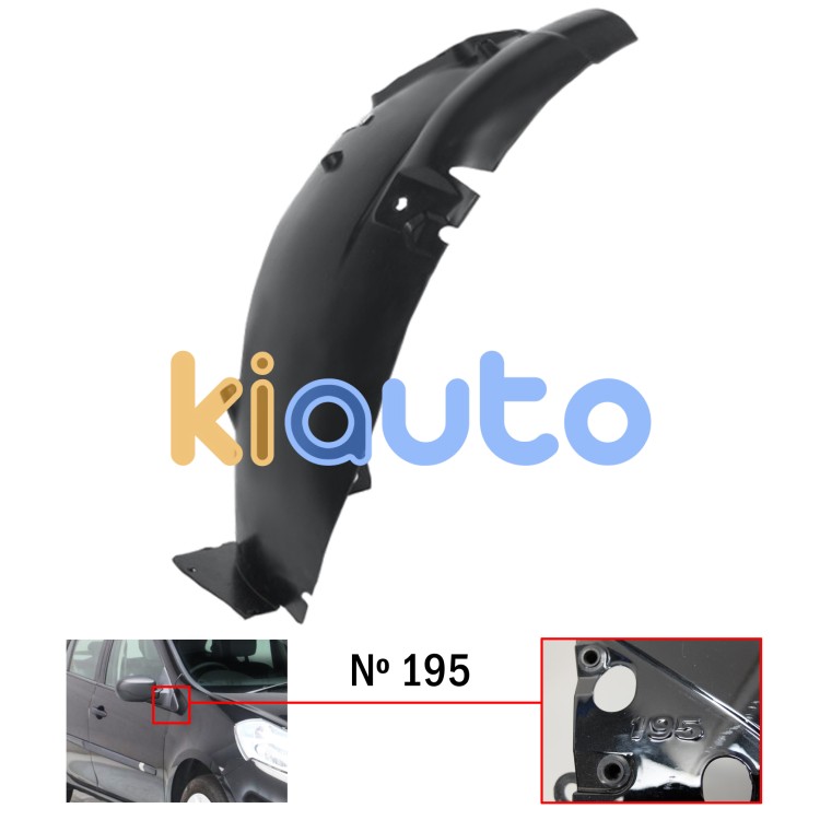 Guardabarros renault clio 2009-2013 modelo 195 / parte delantera / delantero izquierdo OE 8200334162