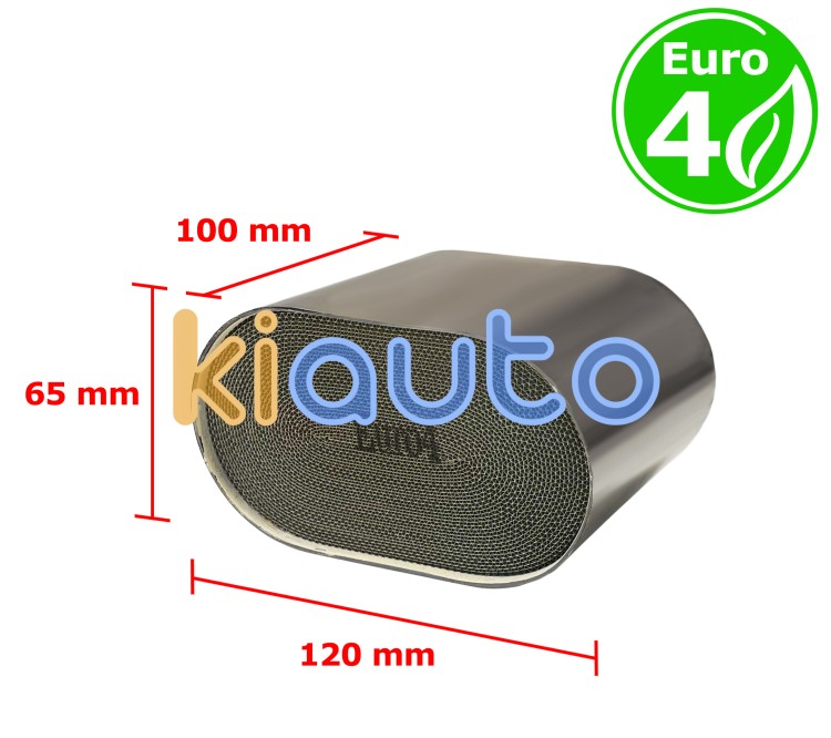 Interior metalico euro 4 gasolina / diesel ovalado boca 120x65mm x 100mm longitud