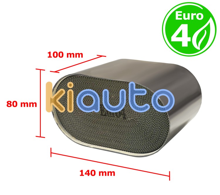 Interior metalico euro 4 gasolina / diesel ovalado boca 140x80mm x 100mm longitud