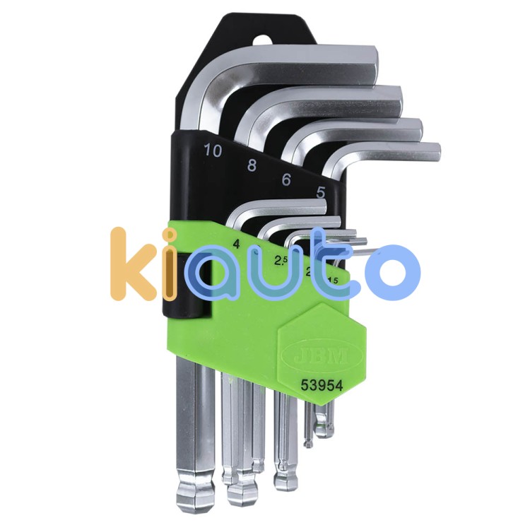 Kit llaves allen con punta redonda cortas 9 llaves