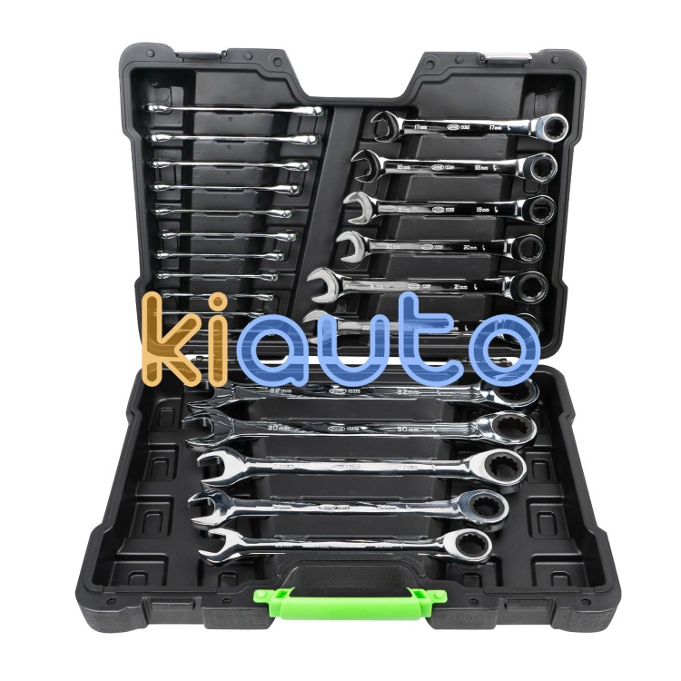 Kit llaves combinadas con trinquete 22 llaves