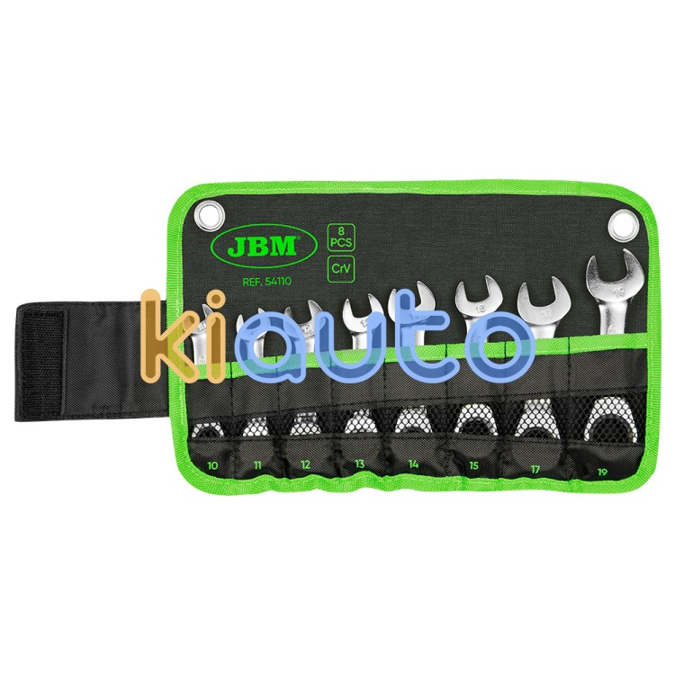 Kit llaves combinadas con trinquete cortas 8 llaves