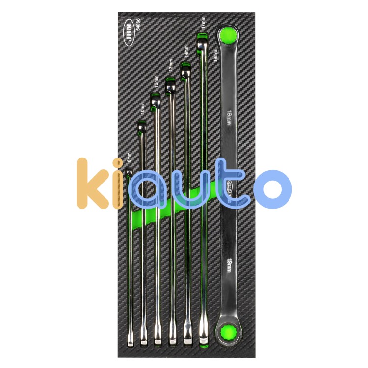 Kit llaves trinquete extralargas 7 llaves
